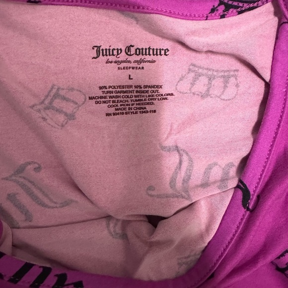 Juicy Couture 3PC Hot Pink Robe Set - Picture 9 of 10